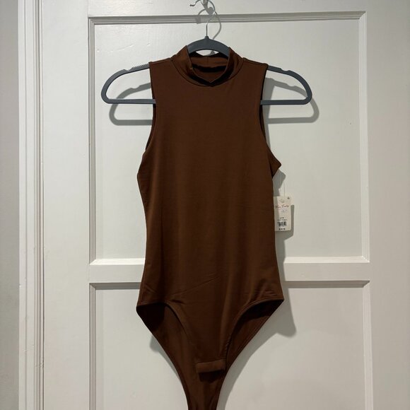 Lucky Brand Brown Turtle Neck Body Suit - Picture 1 of 4